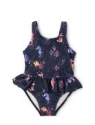 Filibabba Eva – Swimsuit 3-4 Years – Rainbow Reef Blå