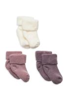 Mp Denmark Wool Baby Socks - 3-Pack Multi/patterned