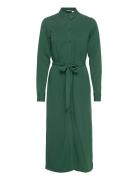 Vimorose L/S Long Dress/Su - Knälång Klänning Green Vila