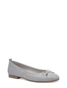 Woms Ballerina Ballerinaskor Ballerinas Silver Tamaris