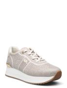 Monique Knit Trainer Låga Sneakers Grey Michael Kors