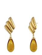 Cali Earrings Amber Örhänge Smycken Gold Edblad