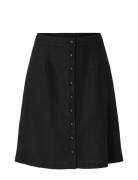 Slfgulia Hw Short Skirt Kort Kjol Black Selected Femme