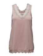 Rosemunde Rwbillie Sl Lace V-Neck Top Rosa