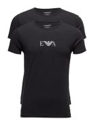 Emporio Armani Mens Knit 2Pack T-Sh Svart