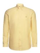 Custom Fit Oxford Shirt Tops Shirts Casual Yellow Polo Ralph Lauren