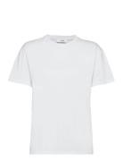 Mschliv Organic Logo Tee Tops T-shirts & Tops Short-sleeved White MSCH...