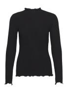 5X5 Solid Trutte Tee Fav Tops T-shirts & Tops Long-sleeved Black Mads ...