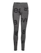 W. Big Logo Tights Bottoms Leggings Multi/patterned Svea