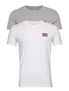 2Pk Crewneck Graphic Sportswea Tops T-shirts Short-sleeved White LEVI´...