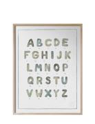 The Alphabet Watercolour - På Engelska Home Kids Decor Posters & Frame...