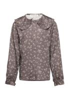 Shirt Ls Tops Blouses & Tunics Grey Rosemunde Kids