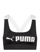 Mid Impact Puma Fit Bra Sport Bras & Tops Sports Bras - All Black PUMA