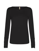 Sc-Marica Tops T-shirts & Tops Long-sleeved Black Soyaconcept