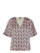 Vero Moda Vmzelda 2/4 V-Neck Top Wvn Lcs Multi/patterned