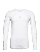 Tech Fit Ls Top M Sport T-shirts Long-sleeved White Adidas Performance