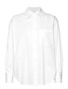 Relaxed Cotton Shirt Tops Shirts Long-sleeved White Calvin Klein