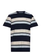 Bradley Cotton Tee Tops T-shirts Short-sleeved Navy Clean Cut Copenhag...
