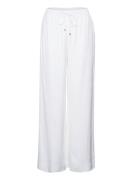 Airy Viscose Twill-Pant Bottoms Trousers Straight Leg White Lauren Ral...