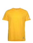 Run It Tee M Tops T-shirts Short-sleeved Yellow Adidas Performance