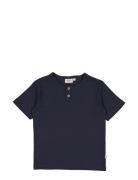 T-Shirt Lumi Tops T-shirts Short-sleeved Navy Wheat