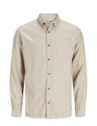 Jack & J S Jjeclassic Melange Shirt Ls Noos Beige