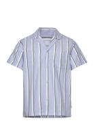 Les Deux Lawson Stripe Ss Shirt Blå