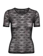 HAN Kjøbenhavn Lace Monogram Short Sleeve Svart