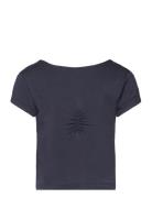 Viscose T-Shirt Tops T-shirts Short-sleeved Navy Rosemunde Kids