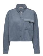 Esclara Ls Short Shirt Tops Shirts Long-sleeved Blue Esme Studios