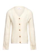 Vero Moda Girl Vmmaxin Ls V-Neck Cardigan Bf Girl Kräm