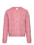 Cardigan Cabel Knit Tops Knitwear Cardigans Pink Lindex