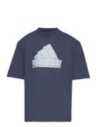 Future Icons Logo Piqué T-Shirt Tops T-shirts Short-sleeved Navy Adida...