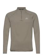 Gym+ 1/4Zip Sport Sweat-shirts & Hoodies Fleeces & Midlayers Brown Adi...