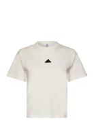 W Z.n.e. Tee Sport T-shirts & Tops Short-sleeved Beige Adidas Sportswe...
