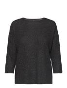 Onlqueen 3/4 Glitter Top Jrs Tops T-shirts & Tops Long-sleeved Black O...