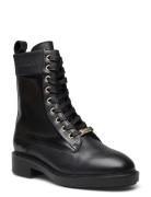 Rubber Sole Combat Boot Lg Wl Shoes Boots Ankle Boots Laced Boots Blac...