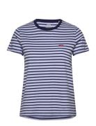 Perfect Tee Tea Stripe Brunner Tops T-shirts & Tops Short-sleeved Blue...