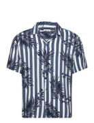 Jack & J S Jjjeff Resort Aop Shirt Ss Blå