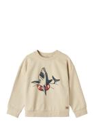 Sweatshirt Wyatt Tops T-shirts Long-sleeved T-shirts Beige Wheat