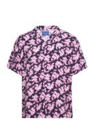 Jorluke Palma Aop Resort Shirt Ss Ln Tops Shirts Short-sleeved Pink Ja...