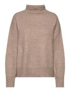 Gina Tricot Funnel Neck Knit Sweater Beige