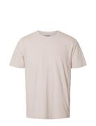 Selected Homme Slhaspen Slub Ss O-Neck Tee Noos Kräm