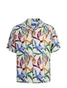 Jorluke Sodra Aop Shirt Ss Tops Shirts Short-sleeved Cream Jack & J S