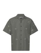 Jcoembroidery Over D Resort Shirt Ss Tops Shirts Short-sleeved Green J...