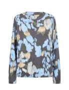 Sc-Marica Aop Tops Blouses Long-sleeved Blue Soyaconcept