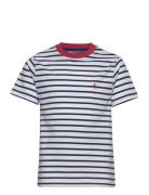 Striped Cotton Jersey Tee Tops T-shirts Short-sleeved Blue Ralph Laure...