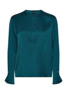 Binalea Tops Blouses Long-sleeved Blue BOSS