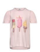 Amna - T-Shirt Tops T-shirts Short-sleeved Pink Hust & Claire