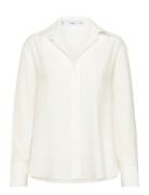 Lyocell Fluid Shirt Tops Shirts Long-sleeved White Mango